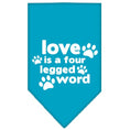 Load image into Gallery viewer, Pet and Dog Bandana Screen Printed, "Love Is A Four Legged Word"