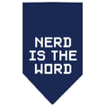 Load image into Gallery viewer, Pet and Dog Bandana Screen Printed, "Nerd Is The Word"