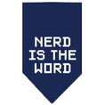 Load image into Gallery viewer, Pet and Dog Bandana Screen Printed, "Nerd Is The Word"