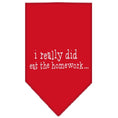 Load image into Gallery viewer, Pet and Dog Bandana Screen Printed, "I Really Did Eat The Homework"