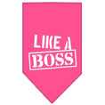 Load image into Gallery viewer, Pet and Dog Bandana Screen Printed, "Like A Boss"