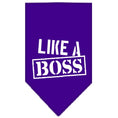 Load image into Gallery viewer, Pet and Dog Bandana Screen Printed, "Like A Boss"