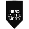 Load image into Gallery viewer, Pet and Dog Bandana Screen Printed, "Nerd Is The Word"