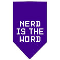 Load image into Gallery viewer, Pet and Dog Bandana Screen Printed, "Nerd Is The Word"