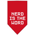 Load image into Gallery viewer, Pet and Dog Bandana Screen Printed, "Nerd Is The Word"