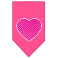 Load image into Gallery viewer, Pet and Dog Bandana Screen Printed, "Pink Swiss Dot Heart"