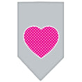 Load image into Gallery viewer, Pet and Dog Bandana Screen Printed, "Pink Swiss Dot Heart"