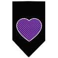 Load image into Gallery viewer, Pet and Dog Bandana Screen Printed, "Purple Swiss Dot Heart"