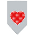 Load image into Gallery viewer, Pet and Dog Bandana Screen Printed, "Red Swiss Dot Heart"
