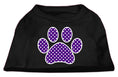 Load image into Gallery viewer, Pet Dog & Cat Shirt Screen Printed, "Swiss Dots Purple Paw"
