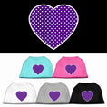 Load image into Gallery viewer, Pet Shirt "Swiss Dots Purple Heart"