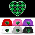 Load image into Gallery viewer, Pet Shirt "Argyle Heart Emerald Green"