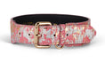 Load image into Gallery viewer, Iridescent Art Deco Pink/Gold/Silver Custom Snake Classic Collar