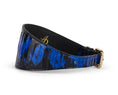 Load image into Gallery viewer, Black and Royal Blue Snake 3” Wide Style Collar
