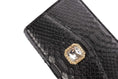 Load image into Gallery viewer, Black Python Clutch With Custom Swarovski Crystal