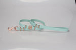 Leather Dog Lead (only) - Aquamarine