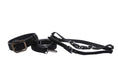 Load image into Gallery viewer, Glamorous Black Snake Print Italian Leather with Gun Metal Grey Hardware Collar, Leash, Harness, Set by Allysa Payne Beverly Hills