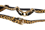 Leopard Print Italian Leather Harness