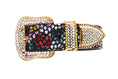 Load image into Gallery viewer, Luxury Pet Fashion Burgundy Floral Mosaic & Black Floral Mosaic Italian Leather With Silver Swarovski Crystal Hardware Collars