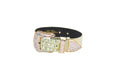 Load image into Gallery viewer, Luxury Pet Fashion Green/Gold Embossed Croc Italian Leather/Swarovski Crystal Collar