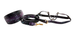 Black, Green, Purple Snake Wide Style Collar, Leash, Harness Set