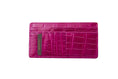 Load image into Gallery viewer, Fuchsia Croc Card Wallet with Zip Pocket by Allysa Payne Beverly Hills