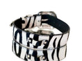 Load image into Gallery viewer, Luxury Pet Fashion Tiger Print Hair On Hide Italian Leather Collar With Swarovski Crystal Hardware