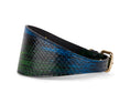 Load image into Gallery viewer, Blue, Green, Black, Yellow Snake 3” Wide Style Collar