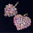 Load image into Gallery viewer, Puffy Heart & Flat Heart Swarovski Crystal Charm Set Of 2