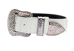 Matte White Snake Collar With Silver Swarovski Crystal Hardware Collar
