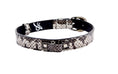Load image into Gallery viewer, Black & White Viper Snake Collar with Silver Oval Italian Hardware by Allysa Payne Beverly Hills