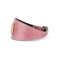 Load image into Gallery viewer, Soft Pink Snake 3” Wide Style Collar With Custom Swarovski Rivet