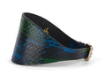 Load image into Gallery viewer, Blue, Green, Black, Yellow Snake 4” Wide Style Collar