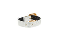 Load image into Gallery viewer, Matte White Snake Collar with Gold Swarovski Crystal Hardware Collar by Allysa Payne Beverly Hills