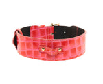 Orange & Pink Patent Leather Classic Collar