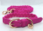 Dog Lead Lipstick Pink Plaited