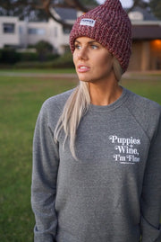 Puppies & Wine 2.0 Sweatshirt | Cozy Dog Lover Pullover