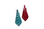 Turquoise & Black Viper Snake and Red & Black Tie, Backed With Italian Leather & Swarovski Crystal Closure Set Of 2