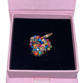 Load image into Gallery viewer, Love Charm Collection Puffy Heart Multi Color Swarovski Crystal Charm