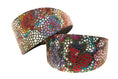 Load image into Gallery viewer, Olive Floral Mosaic 3 Wide Style Collars. Set Of 2 by Allysa Payne Beverly Hills