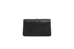 Classic Black Python Clutch