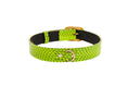Load image into Gallery viewer, Neon Green Snake/Vintage Black & Gold Italian HardwareCollar
