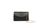 Classic Black Python Clutch