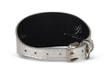 Load image into Gallery viewer, Glamorous Silver Snake 3” Wide Style Collar With Large Silver Swarovski