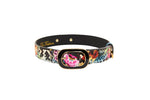 Floral, Scull, Snake Print Italian Leather Collar