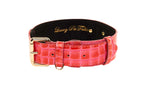 Orange & Pink Patent Leather Classic Collar