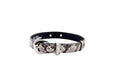 Load image into Gallery viewer, Black & White Viper Snake Collar with Silver Oval Italian Hardware by Allysa Payne Beverly Hills