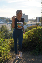 Puppies & Yoga | Custom Dog Crop Top | Gift for Dog Lovers