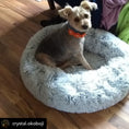 Load image into Gallery viewer, Mr. Peanut's 28" OrthoPlush® Pet Bed - Snowflake White Two Tone