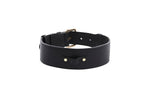 Classic Black Italian Leather Collar & Leash Set